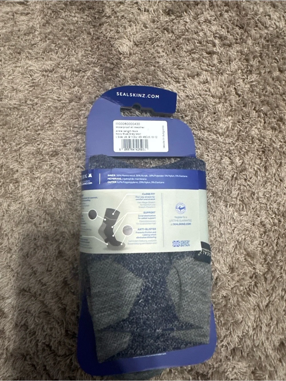 Sealskinz ankle length sock